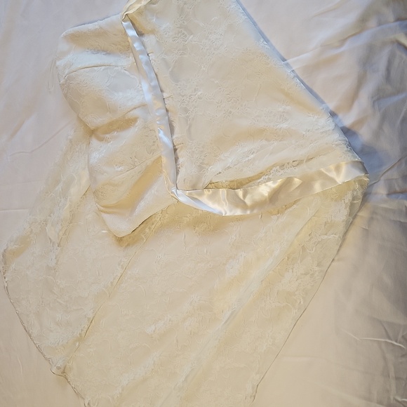 Ivory strapless lace high low dress size XL - Picture 3 of 6